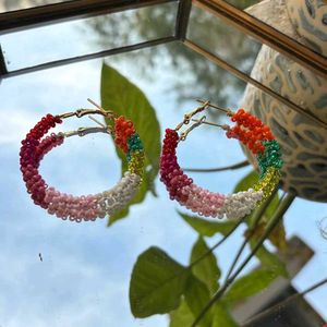 Handmade Colourful Blast Hoops 🥀