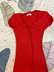 Red Stretchable Bodycon Dress