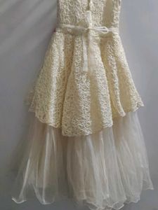Cream Lace Party Dress