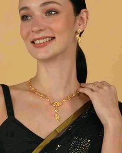 Golden Necklace And Earrings Combo Pack