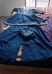 Blue Embroidered Salwar Kameez