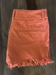 Strechable Trending Orange Frill Shorts