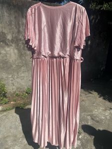 Vintage Pink Satin Dress