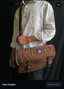 Brown messenger bag