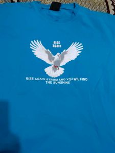 blue oversize t shirt