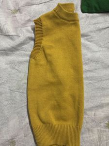 Cactus Sweater Vest - Mustard Yellow