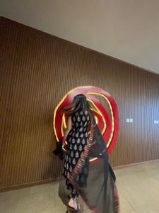 Elegant Black Printed Kurta Set