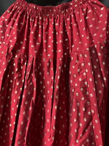 Red Lehenga Skirt