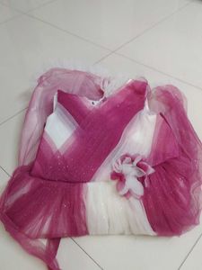 white purple Cute Party Dress