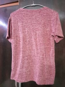 M-L Size Pink Lite Woolen Top