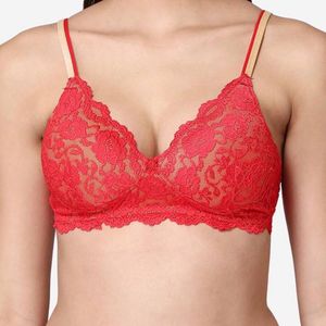 Abelino Red Lace Bra
