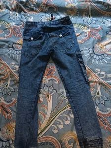 Boys Denim Cargo Pants
