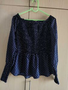 Polka Dot OFF Shoulder Top✨