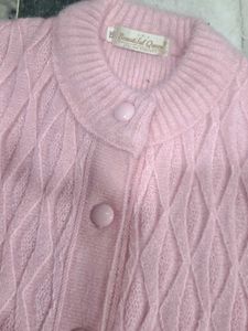 Pink Knit Cardigan