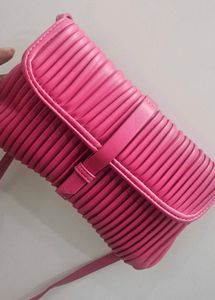 Pink Pleated Clutch/Sling