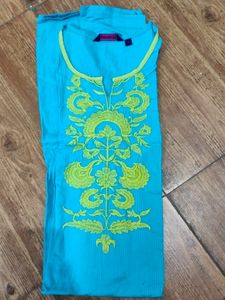 Embroidered Kurta And 2 Tops Combo