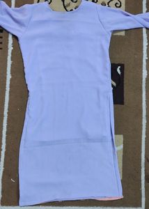 Purple Kurta With Peach Umbrella Plazo And Dupatta