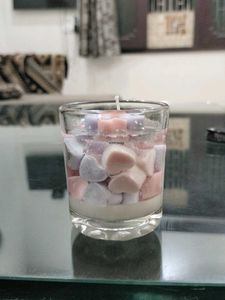Heart-Filled Decorative Candle