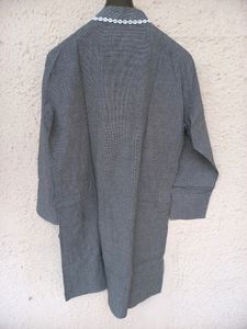 Black And White Small Checks Kurta