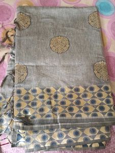 Elegant Silver Saree