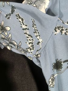 Pastel Blue Floral Printed Top (Women)