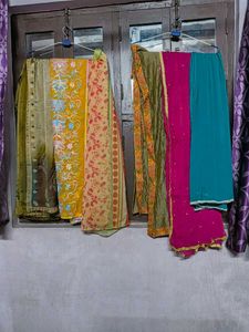 Colorful Set of 6 dupattas