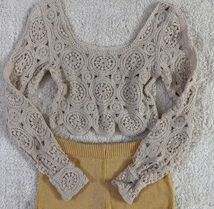 White Crochet Top