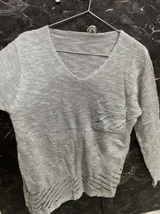 Gray Knit Sweater