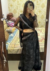 Black Lehenga Saree