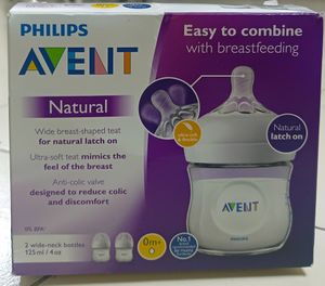 Avent Natural Plastic Feeding Bottle 125 Ml