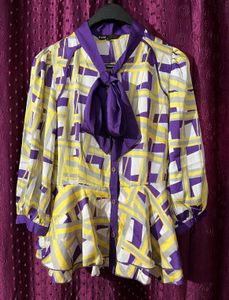 Bold & Beautiful Geometric Print Top💜💛