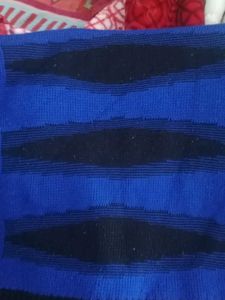 Blue &amp; Black Striped Knit Hoodie