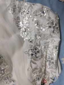 White Ethereal Sequin Corset