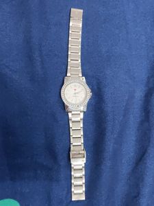Swiss Dzine Silver Wrist Watch