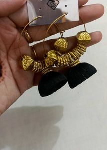 Stylish Black Tassel Earrings