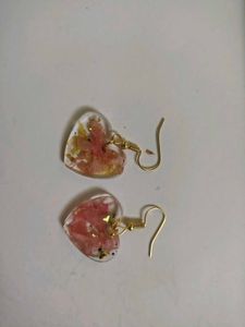 Heart-shaped Resin Earrings