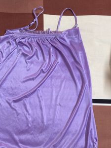 Knee Length Satin Night Wear