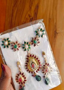 Brand New Artificial Stone Studded Jewellery Set.
