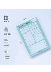 Daily Dose Of Gratitude And Fitness Combo Notepad