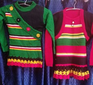 🎊Offer💥Woollen Kurti, COMBO OF 2 (RED & GREEN)