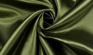 Olive Green Satin Fabric 5 mtr