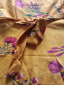 Mustard Floral Print Dress