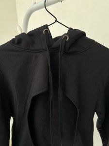 Cutout Black Hoodie
