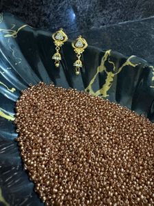 Gold Jhumka Earrings