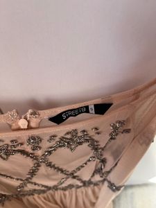 Street 9 Beige Evening Gown