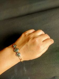Metal Copper Pyrite Money Attract Crystal Bracelet