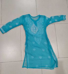 Cyan Chicken Kari Kurti