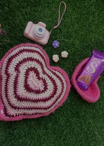 CROCHET HEART PILLOW🌷🌸