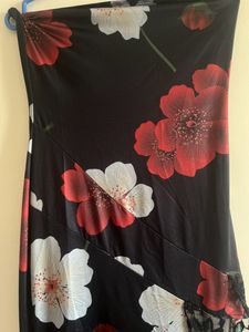 Newme Asia Tube Maxi Bodycon Black Floral Dress