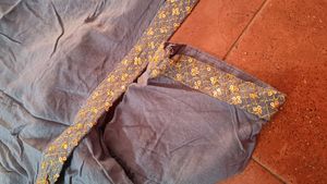Elegant Blue Embroidered Kurti with Mirror Work an